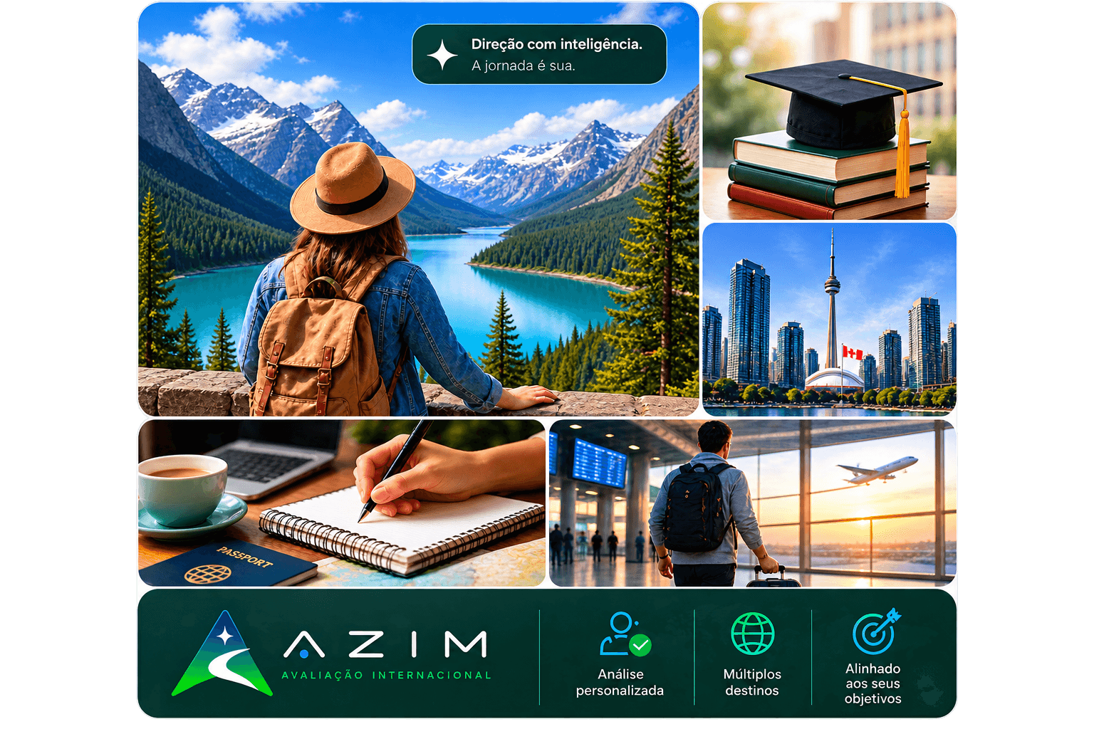 Mosaico AZIM: jornada internacional, educação, planejamento e destinos